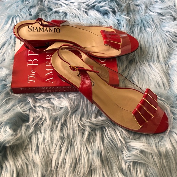 Vintage red and clear shoes - Picture 5 of 5